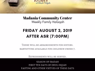 Madania Community Event Poster