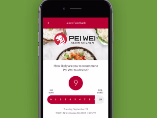 Pei Wei mobile app