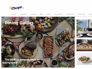 SEO articles for Chope, a food reservation app