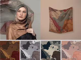 Pattern Surface Design for Hijab | Zyta Delia