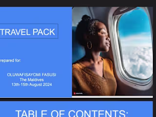 Travel Pack and Iteneary 