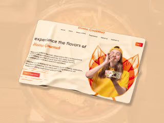 Home Gourmet Landing Page Design