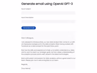 Email Generator using GPT-3