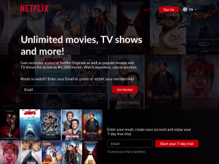 Netflix.com webpage redesign