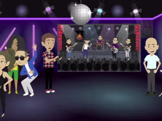 2D animation of a music video