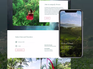 Bali Dream | Landing page in Figma