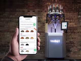 TeaBOT - Mobile App UI and Mascot Design