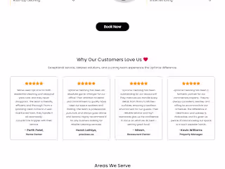 Landing Page Design for "Upforce Cleaning Services"