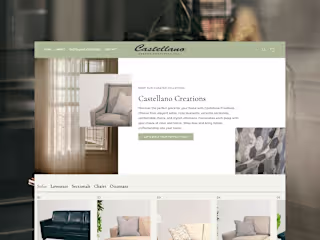 Castellano Custom Furniture:  E-commerce Design & Development