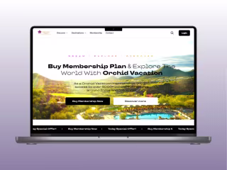 Orchid Vacation website made in Framer
