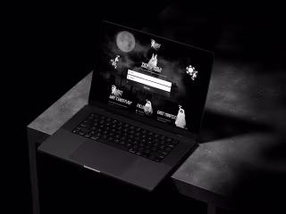 Ghost Themed Gambling Web Design