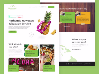 🍍OLO Hawaiian Takeaway Website | Clean & Clear Communication