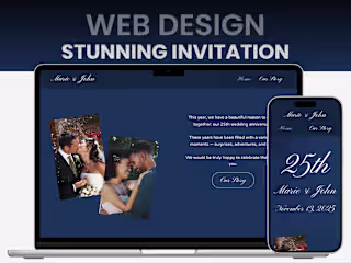 Stunning Wedding & Anniversary Invitation Wix