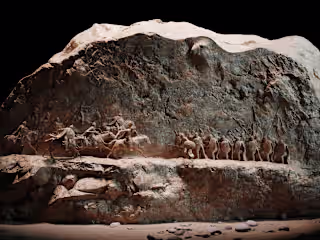 Battle Scene Bas-Relief - 3D Sculpture