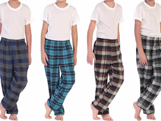 Boy’s Sleepwear, Flannel Pajama Pants with Elastic Waist
