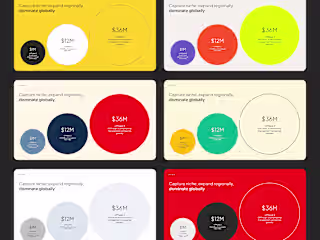 Pitch Deck | TAM-SAM-SOM Slide Design | 6 Color Palettes