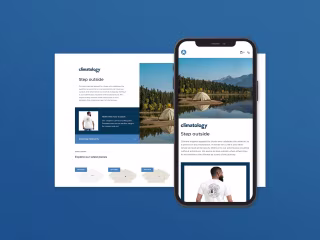 An e-commerce site built in webflow