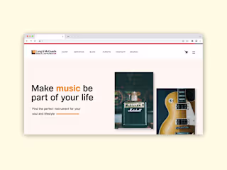 Unsolicited Web Design for a Music Store