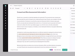 Writing clinical reports - Live collaboration editor
