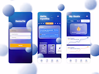 A dermatology focused healthcare app.