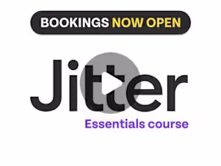 Jitter "Motion Design course" announcement.