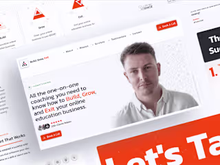 Build, Grow, Exit Landing Page (Framer)