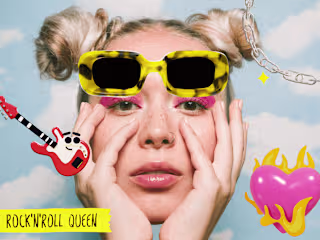 3D Rock'n'Roll stickers