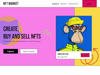 Neubrutalism NFT Market on Behance