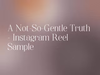Instagram Reels (Video Content) Sample 