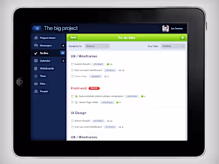 Basecamp for iPad - Legacy concept app design from 2012