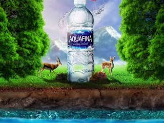 Aquafina water poster design