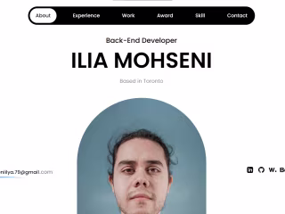 iliamohseni.com | Personal Portfolio Web Application