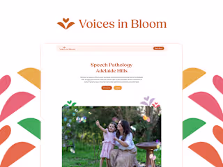 Voices in Bloom — Logo & Landing Page Design