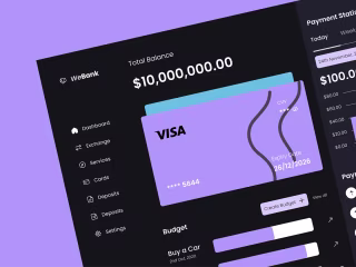 WeBank Fintech Dashboard on Behance