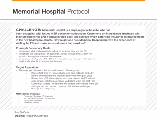 Design Research Protocol: Healthcare Industry