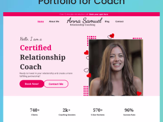 Relationship coach portfolio website design on Behance
