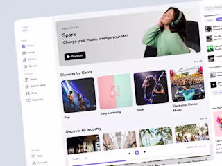 Sparx - B2B Music Streaming Platform Website