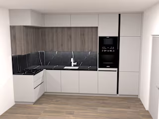 An example of a kitchen I have designed in 3D