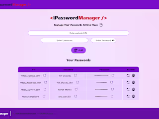 iPassManager-Managing your passwords at one place