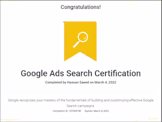Certified Google Ads Expert 
