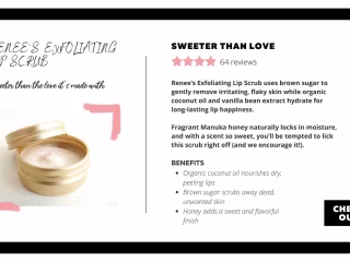 Product Description - Renee's Exfoliating Lip Scrub