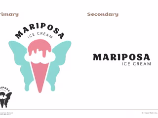Mariposa Ice Cream Rebrand Design