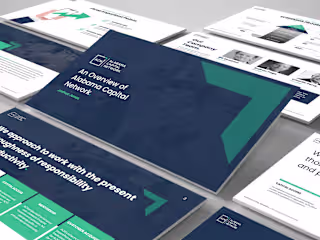 New PowerPoint pitch deck template for newly revised brand