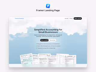 Framer website build — 2-Day Sprint