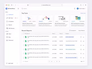 SEO Workflows Web App Redesign - Daily Workflow Data Processing