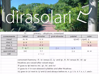 dirasolari - My most in-depth Conlang