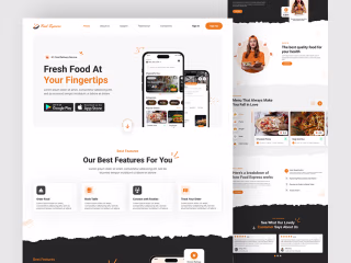 Food Delivery App Landing Page | App Landing Page 
