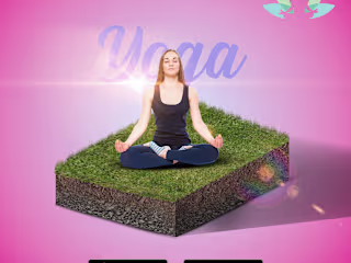 yoga app social media poster :: Behance