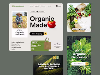Home Page for a Grocery Web Store 