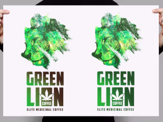 Logo design: Green Lion - Medicinal coffee